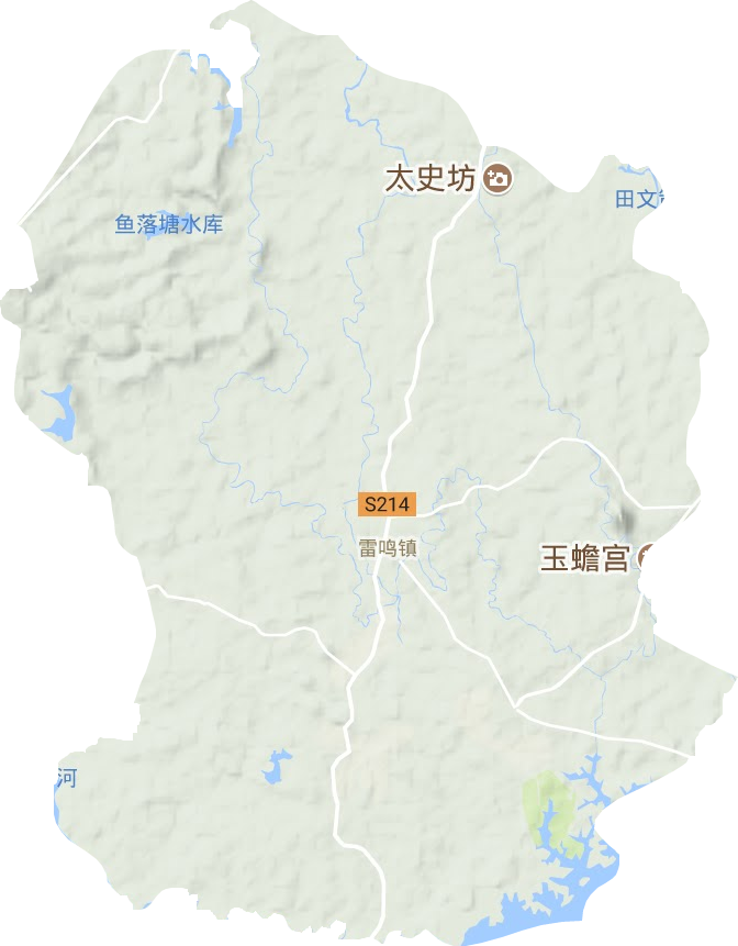 雷鳴鎮地形圖