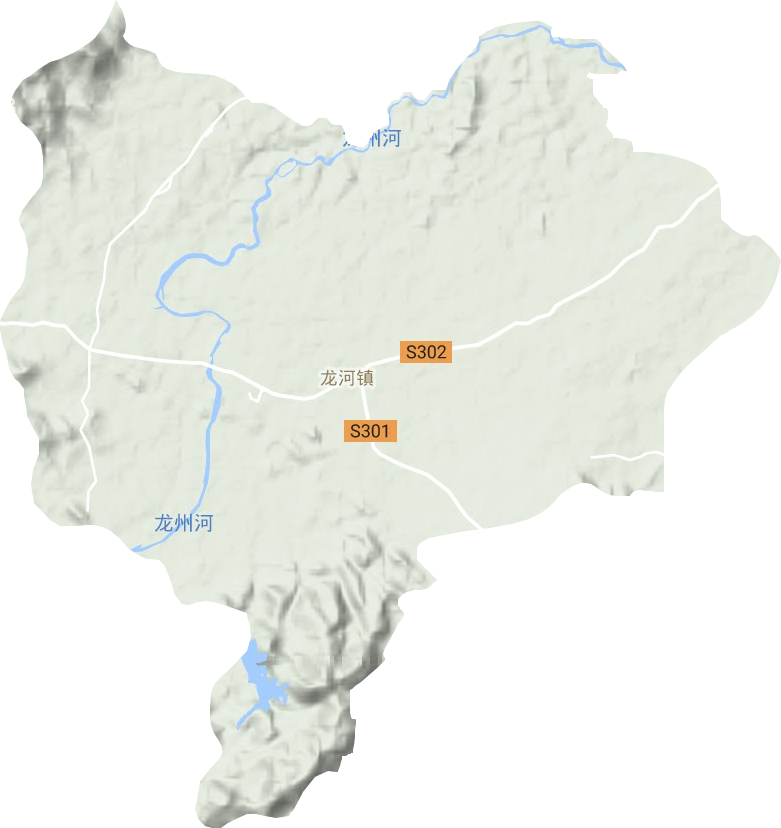 龍河鎮地形圖