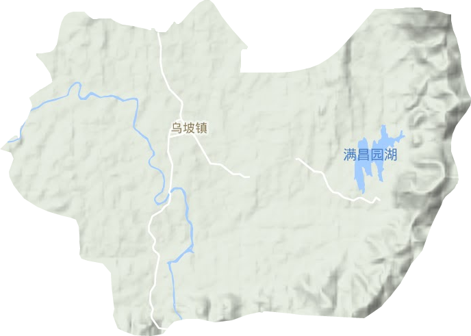 烏坡鎮(zhèn)地形圖