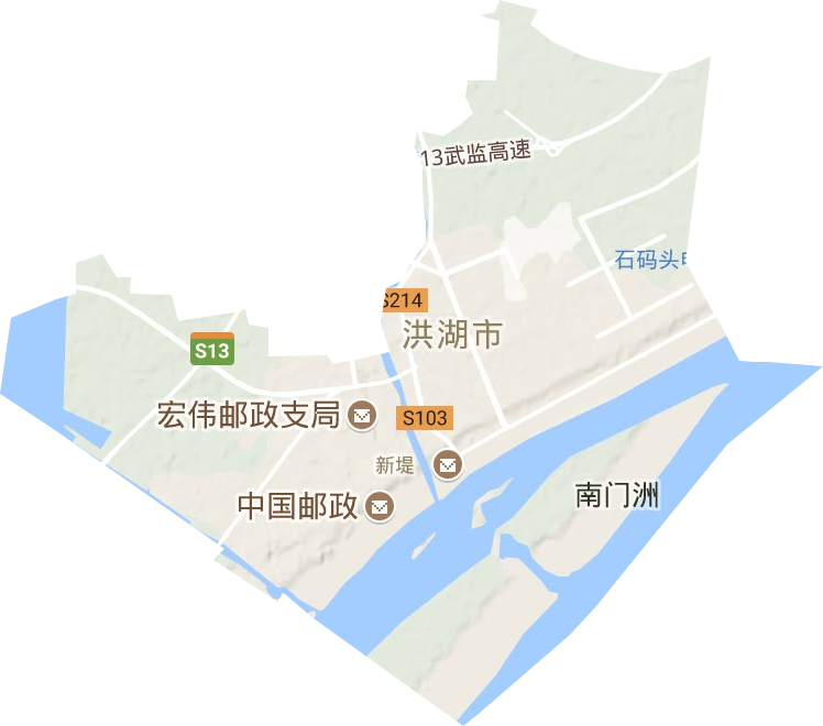 新堤街道地形圖