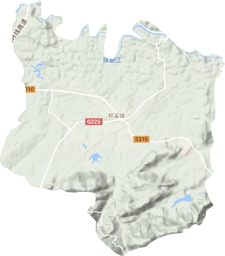 邦溪鎮地形圖