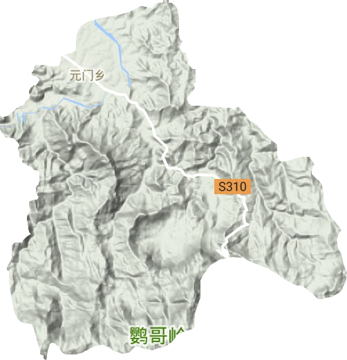元門鄉(xiāng)地形圖
