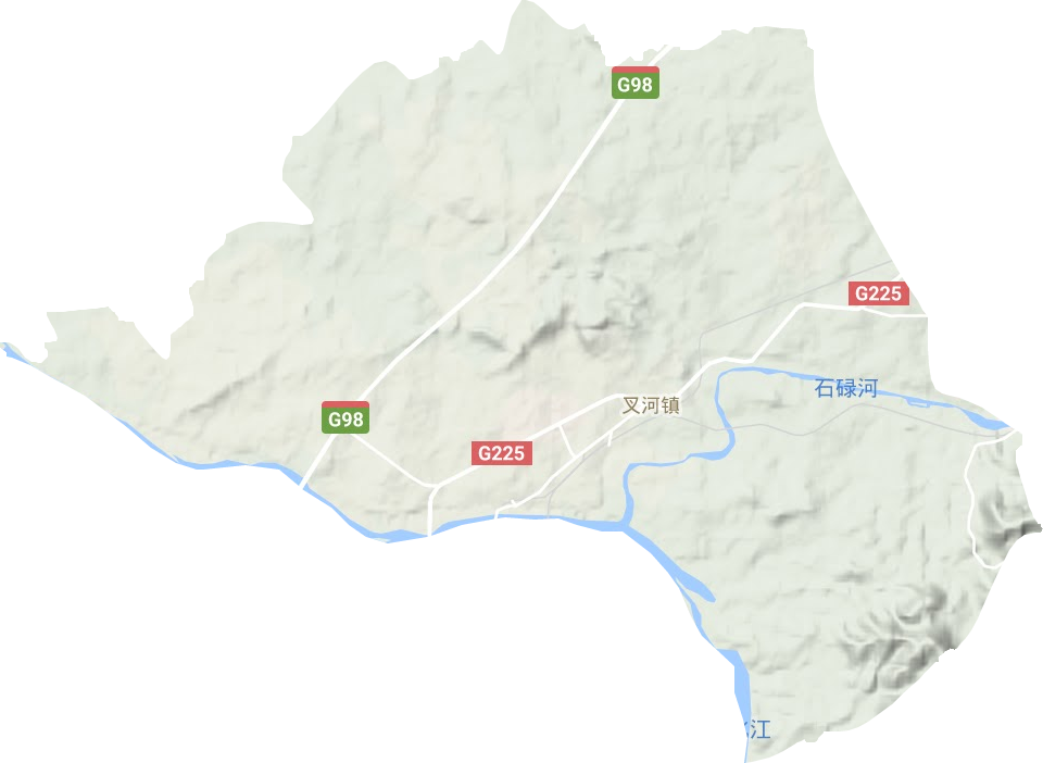 叉河鎮地形圖