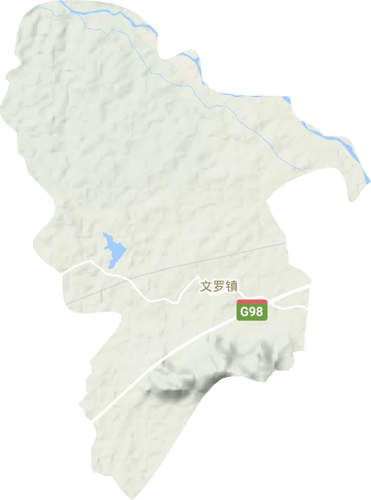 文羅鎮地形圖