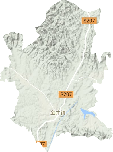 金井鎮(zhèn)地形圖
