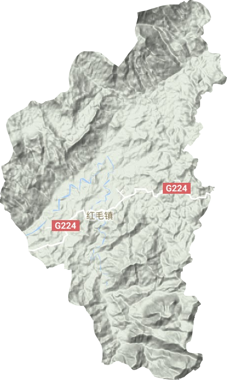 紅毛鎮(zhèn)地形圖
