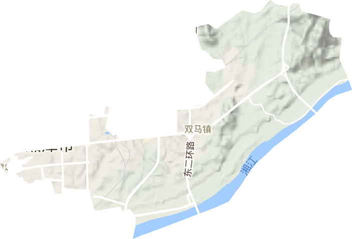 雙馬街道地形圖
