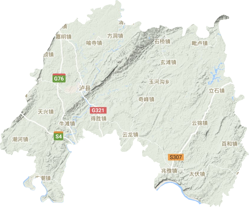 瀘縣地形圖
