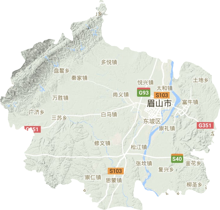 東坡區地形圖