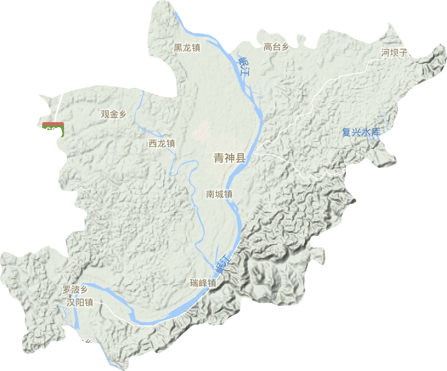 青神縣地形圖
