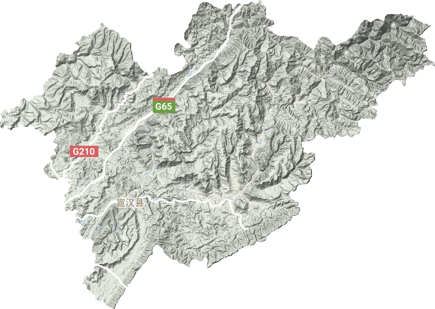 宣漢縣地形圖