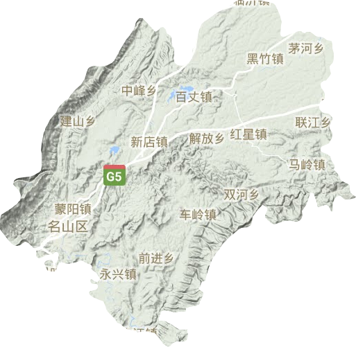 名山區地形圖