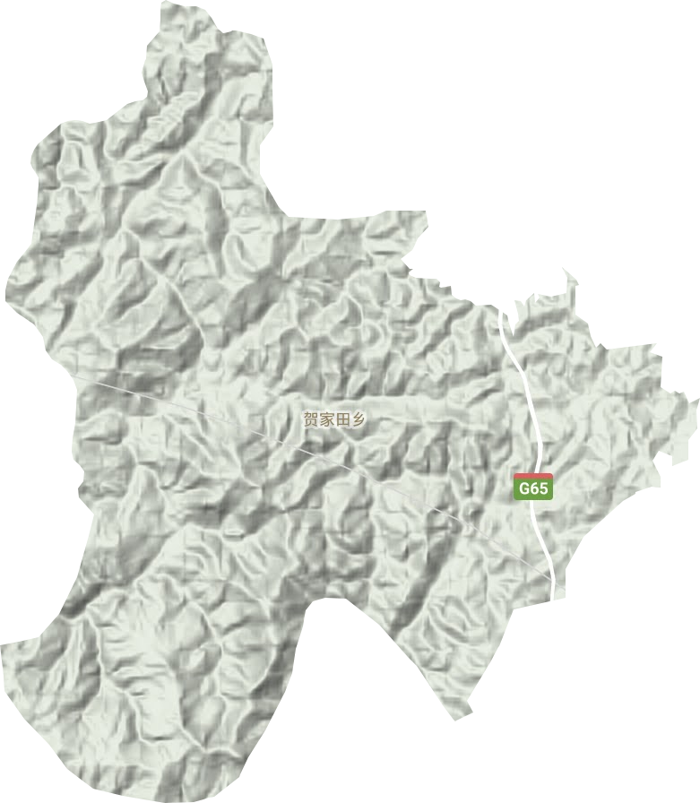賀家田鄉地形圖