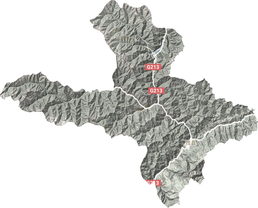 茂縣地形圖
