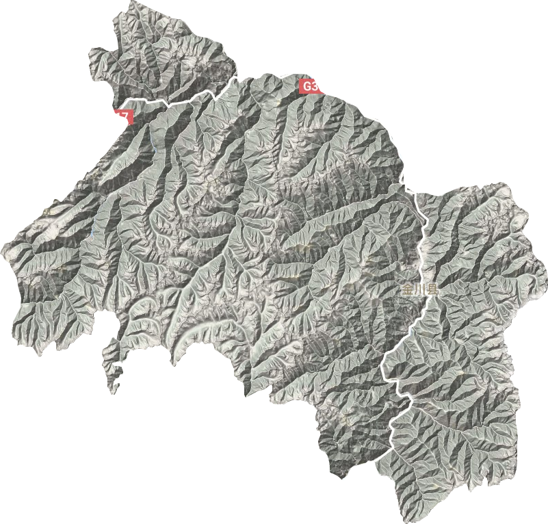 金川縣地形圖