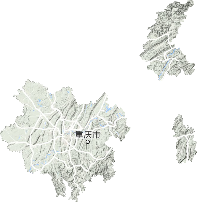 重慶城區地形圖