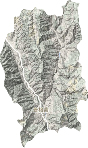 普格縣地形圖
