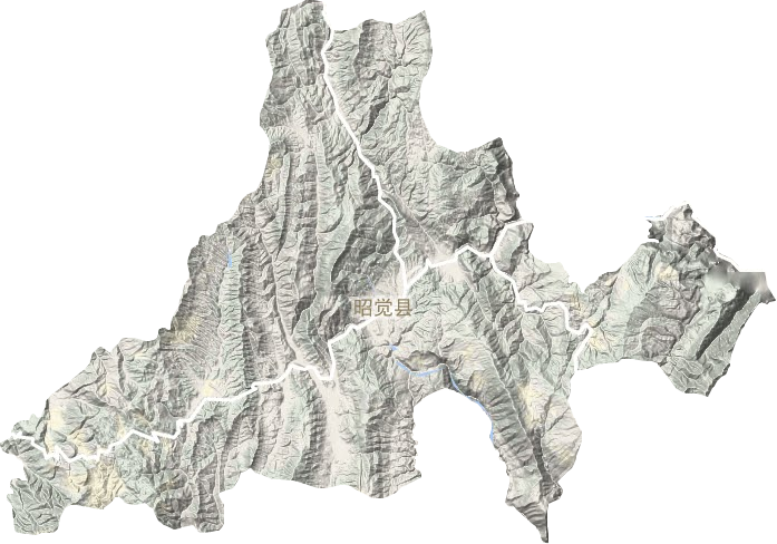 昭覺縣地形圖