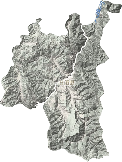 甘洛縣地形圖
