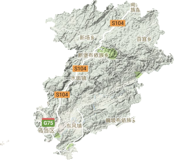 烏當區(qū)地形圖