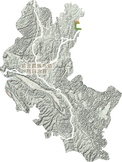 紫云苗族布依族自治縣地形圖