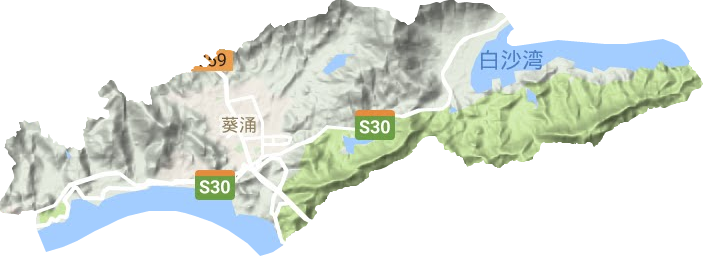 葵涌街道地形圖