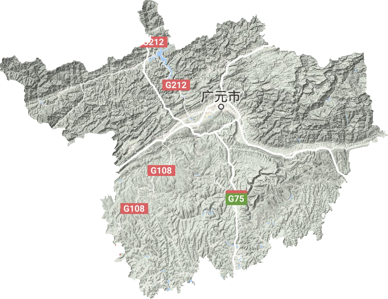 廣元市地形圖