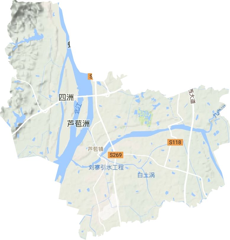 蘆苞鎮(zhèn)地形圖
