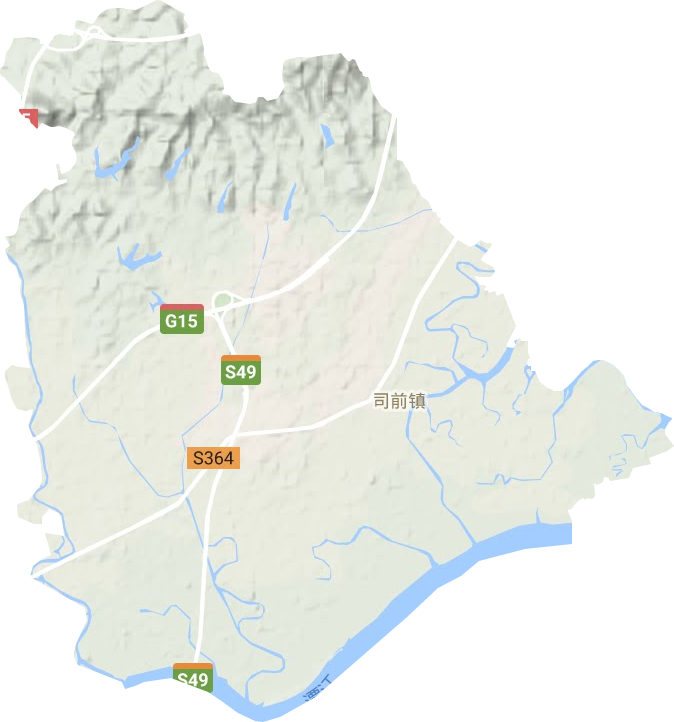 司前鎮(zhèn)地形圖