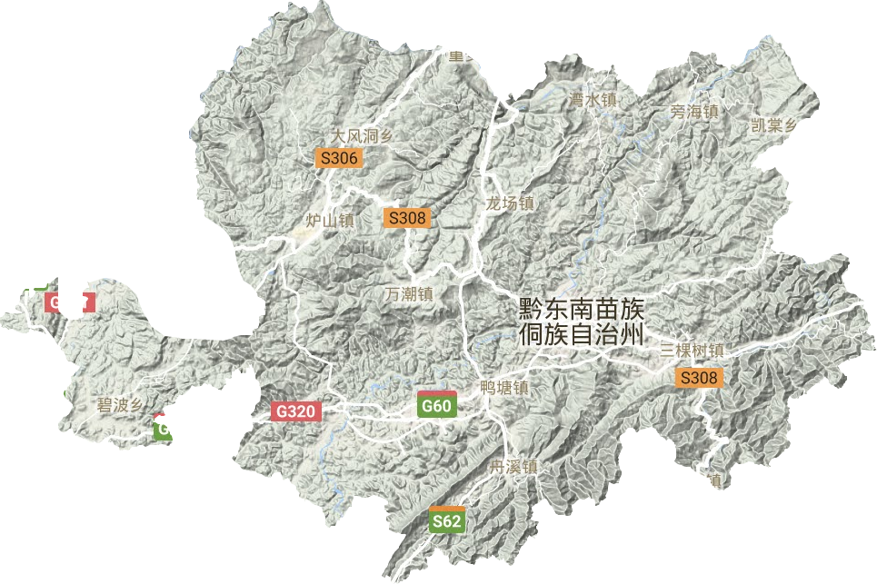 凱里市地形圖