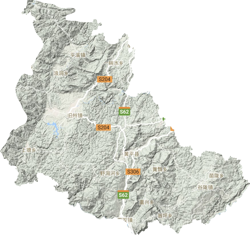 黃平縣地形圖
