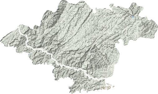 岑鞏縣地形圖