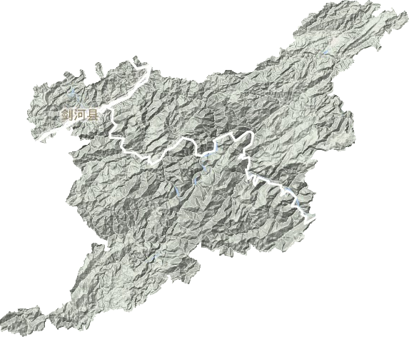 劍河縣地形圖