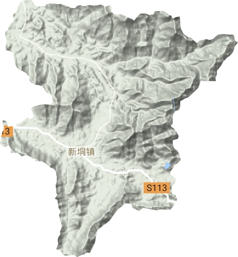 新垌鎮地形圖