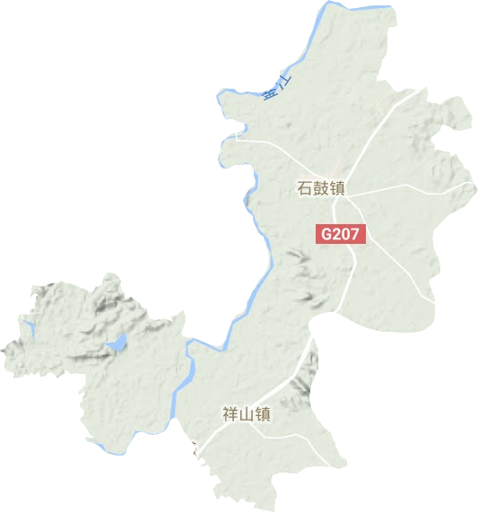 石鼓鎮(zhèn)地形圖