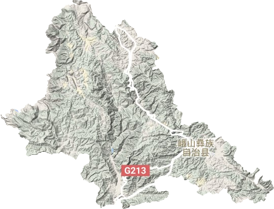 峨山彝族自治縣地形圖
