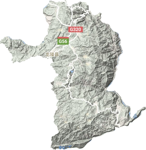 龍陵縣地形圖