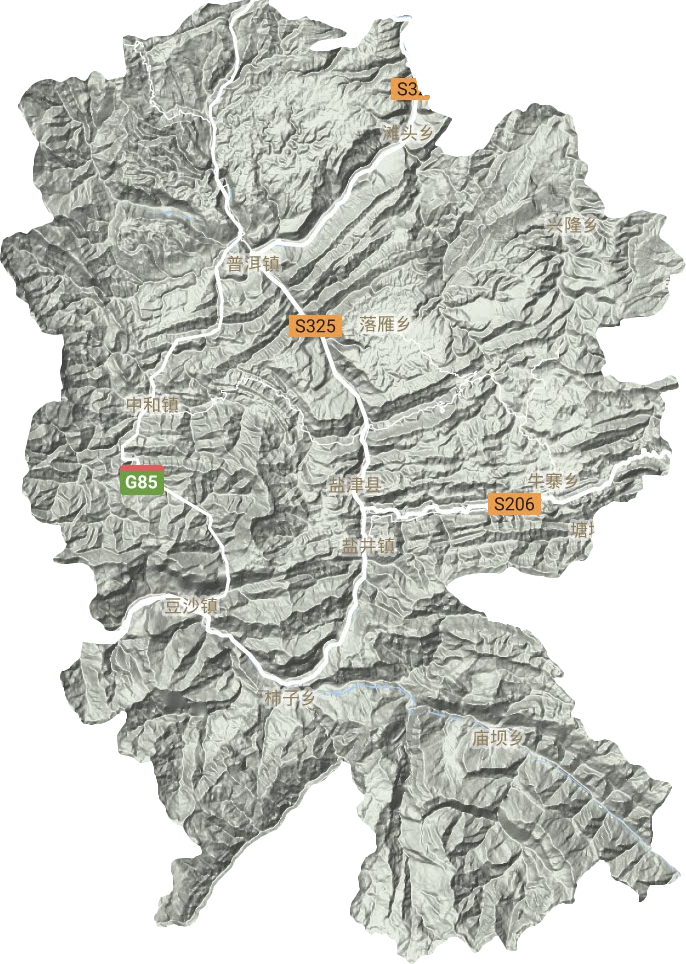 鹽津縣地形圖