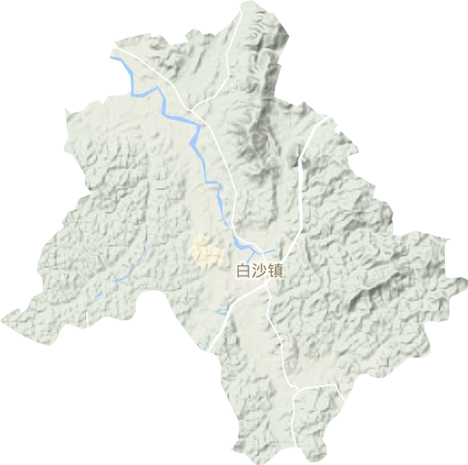 白沙鎮地形圖