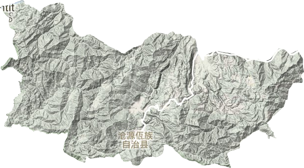 滄源佤族自治縣地形圖