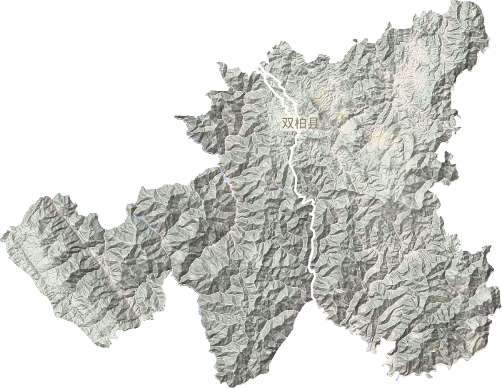 雙柏縣地形圖