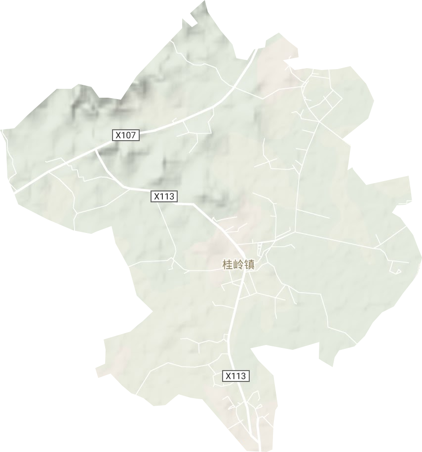 桂嶺鎮地形圖