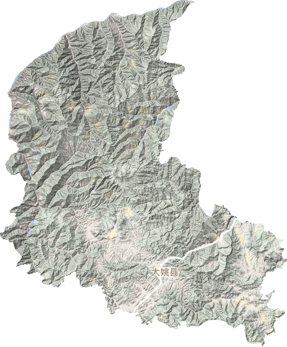 大姚縣地形圖