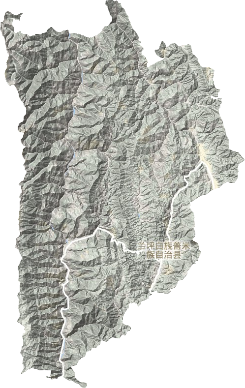 蘭坪白族普米族自治縣地形圖