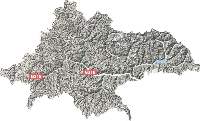 工布江達(dá)縣地形圖