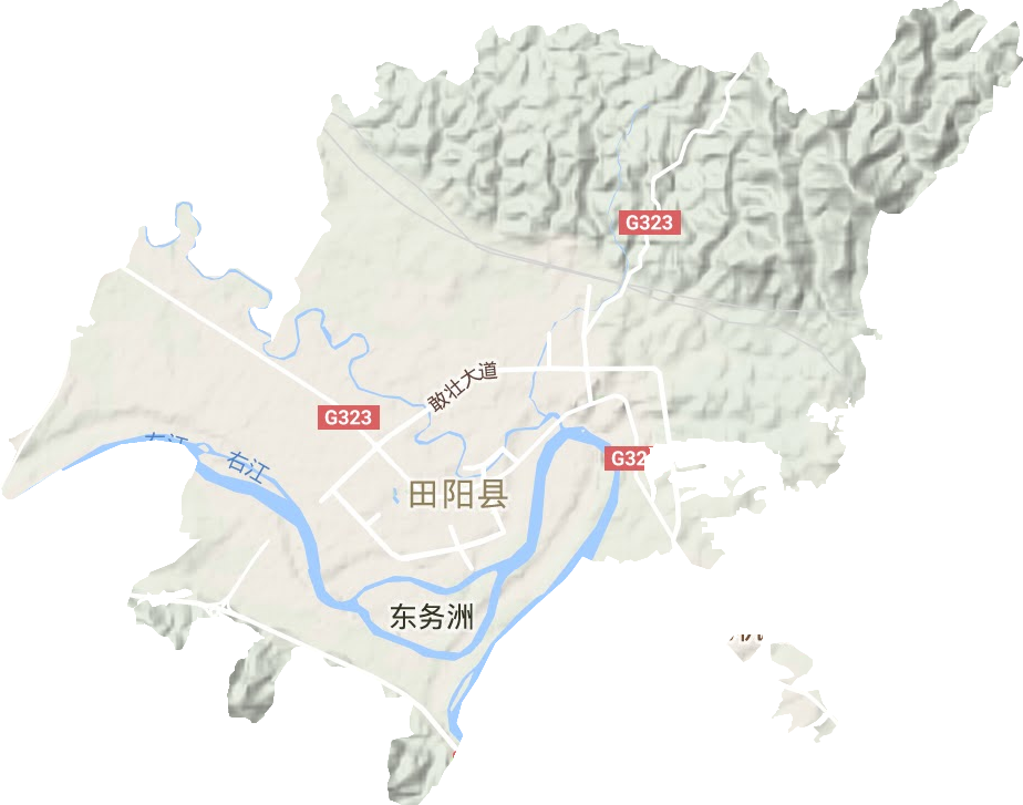 田州鎮(zhèn)地形圖