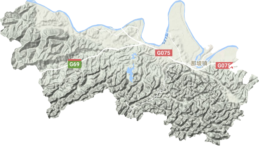 那坡鎮地形圖