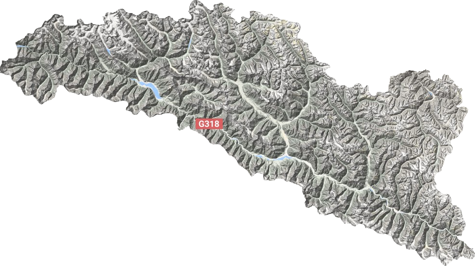 波密縣地形圖