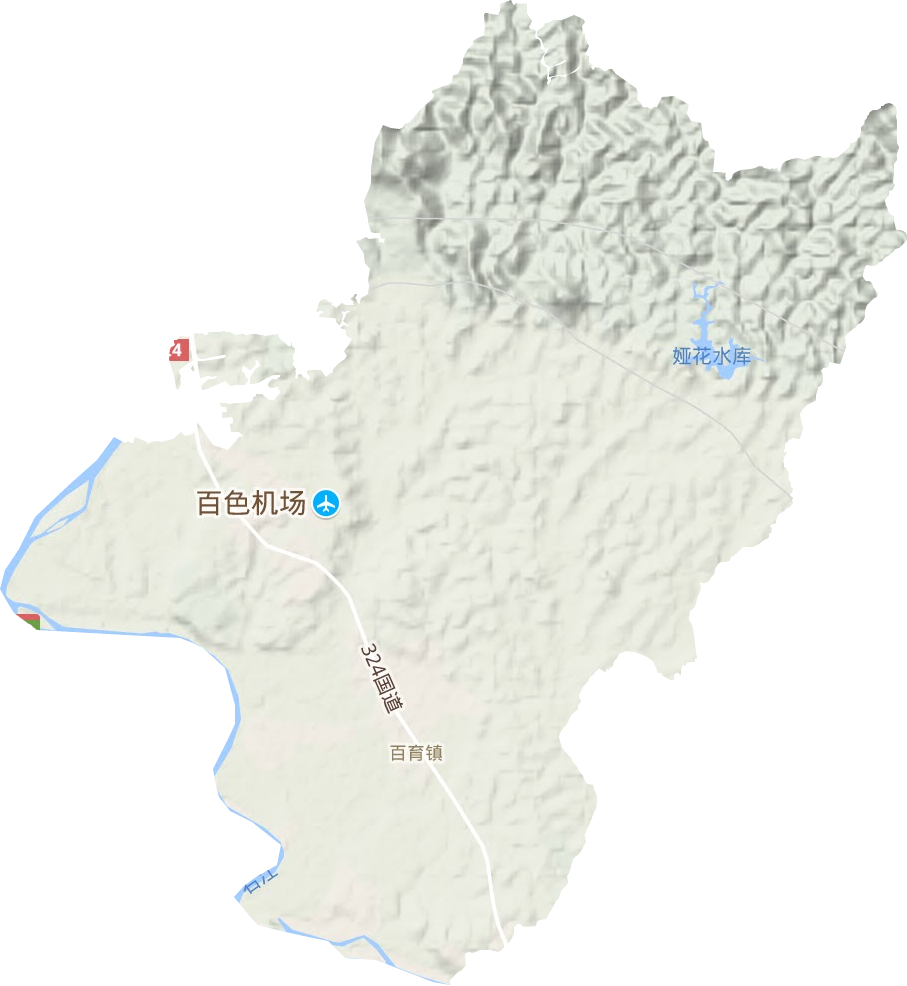 百育鎮(zhèn)地形圖