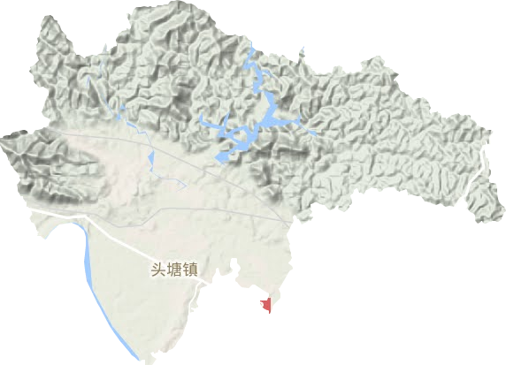 頭塘鎮地形圖